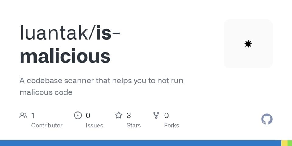 Preview of is-malicious, from its source