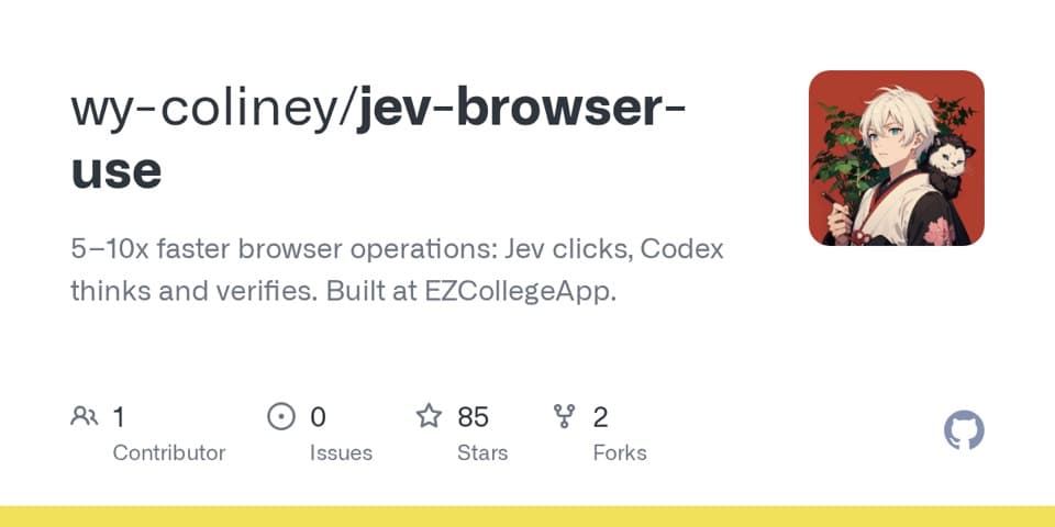 Preview of Jev Browser Use, from its source