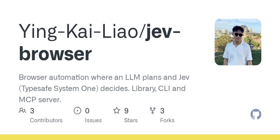 Preview of jev-browser, from its source