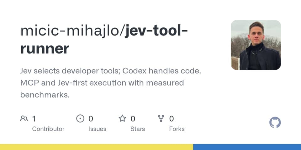 Preview of jev-tool-runner, from its source