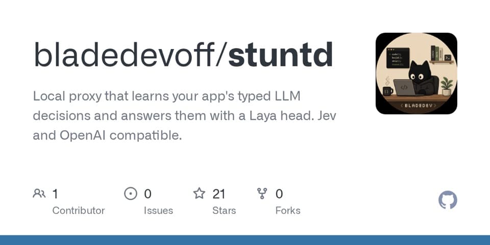 Preview of stuntd, from its source