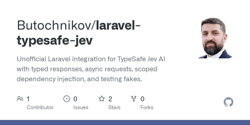 Preview of Laravel TypeSafe Jev, from its source