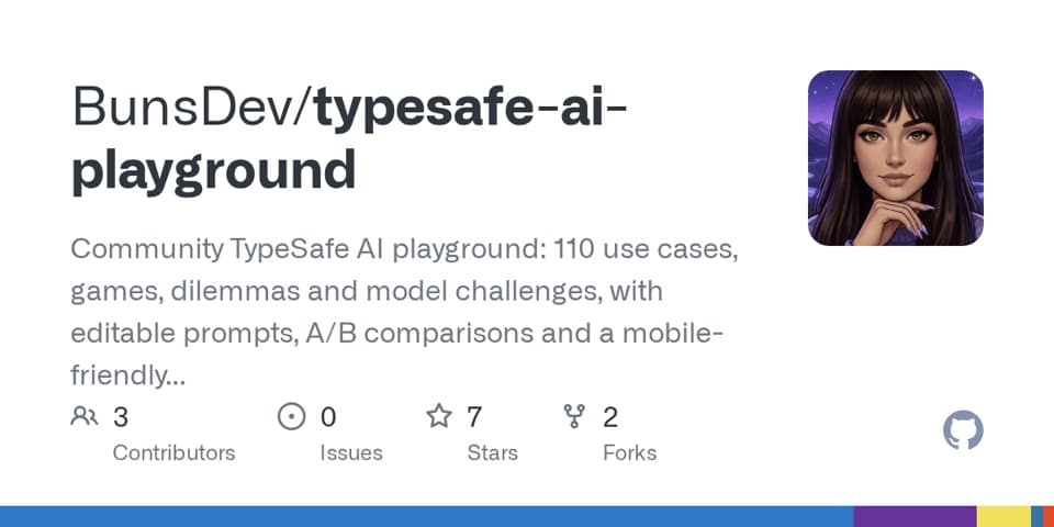 Preview of TypeSafe AI playground, from its source