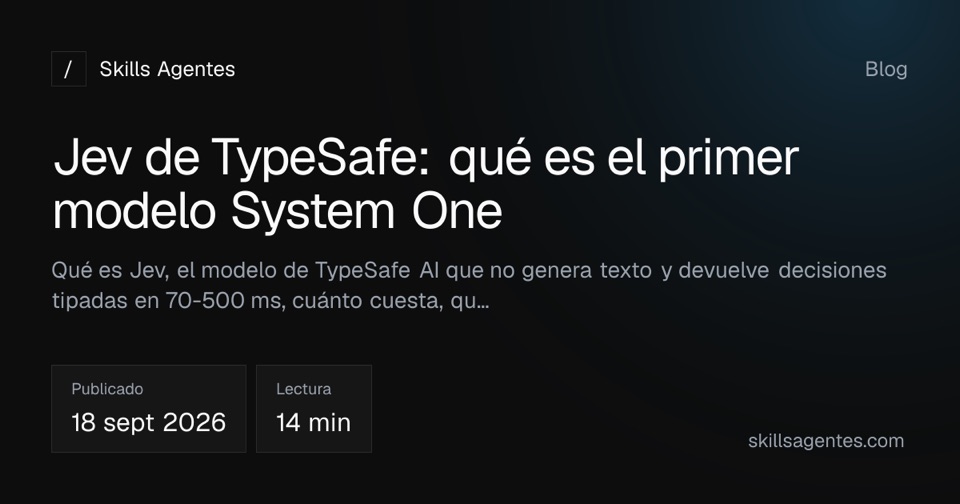Jev de TypeSafe: qué es el primer modelo System One