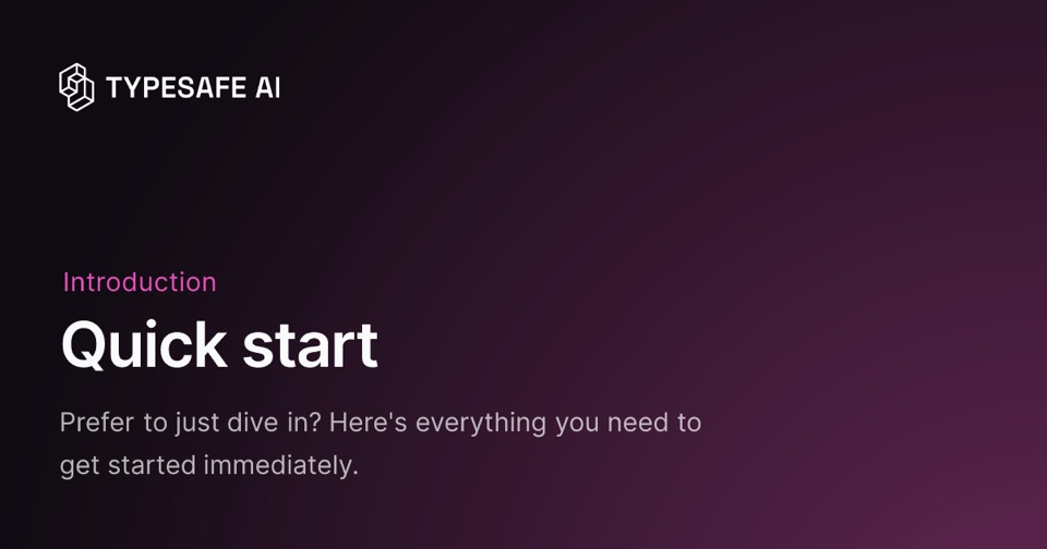 Quickstart: state, questions, typed answers