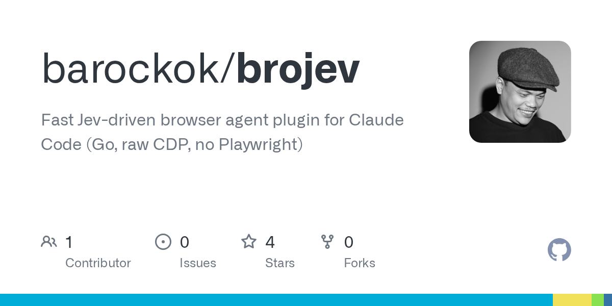 GitHub card for brojev