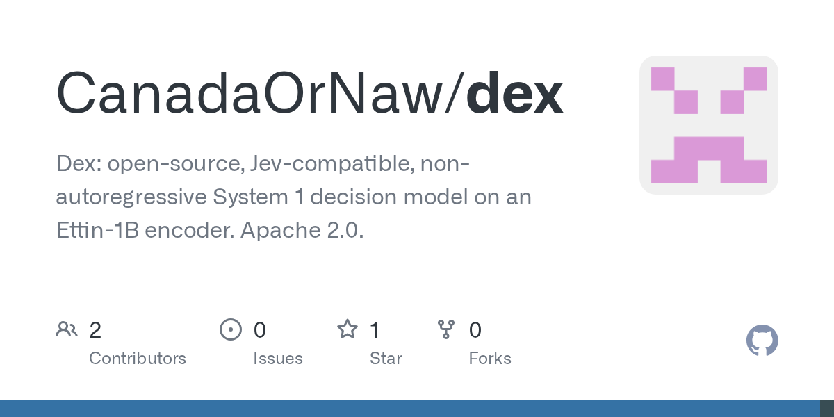 GitHub card for Dex