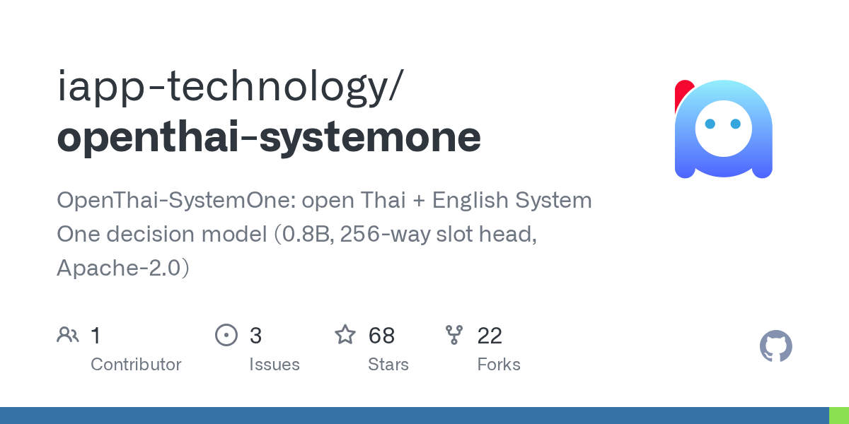 OpenThai SystemOne Thai English Decision Model