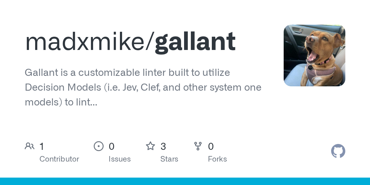 GitHub card for gallant