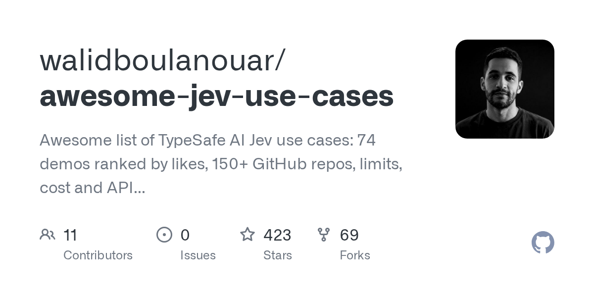 Curated list of Jev AI decision model use cases