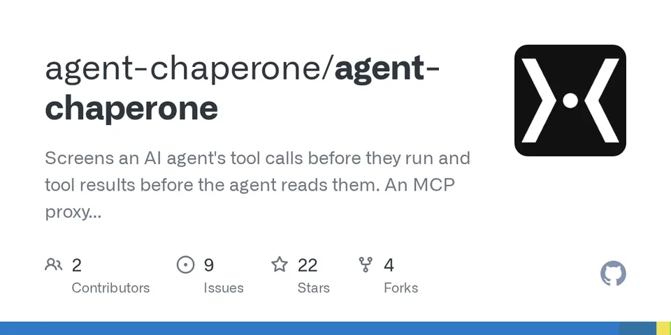 GitHub card for Agent Chaperone