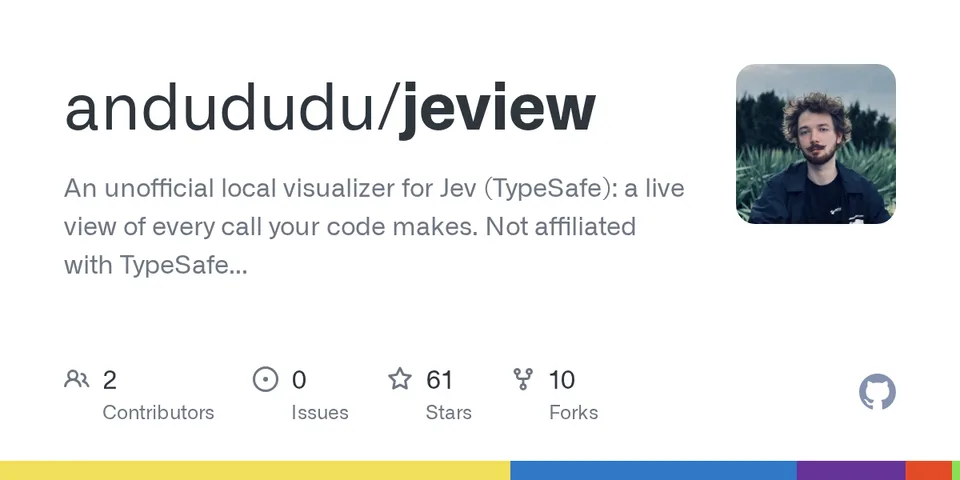 GitHub card for jeview
