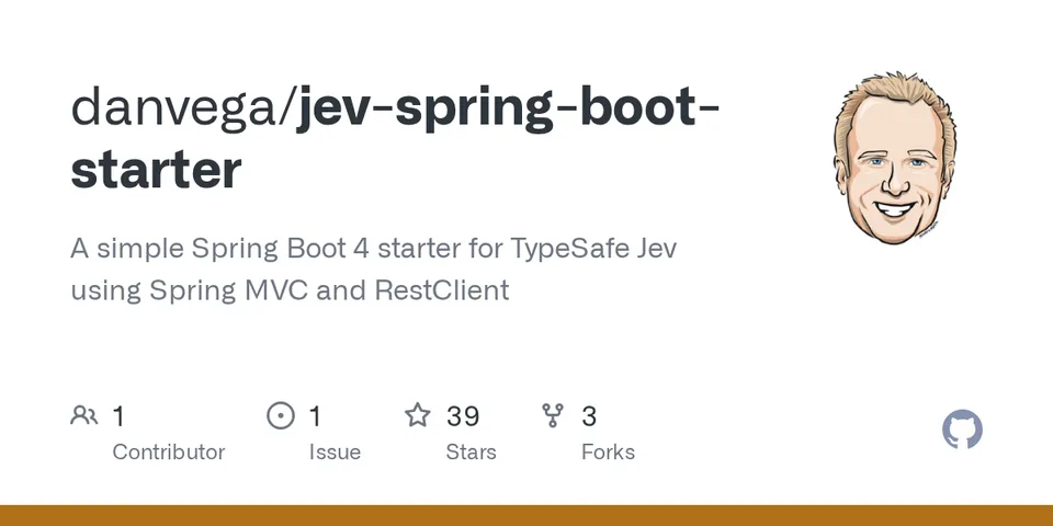 GitHub card for jev-spring-boot-starter