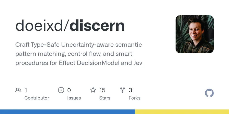 GitHub card for discern