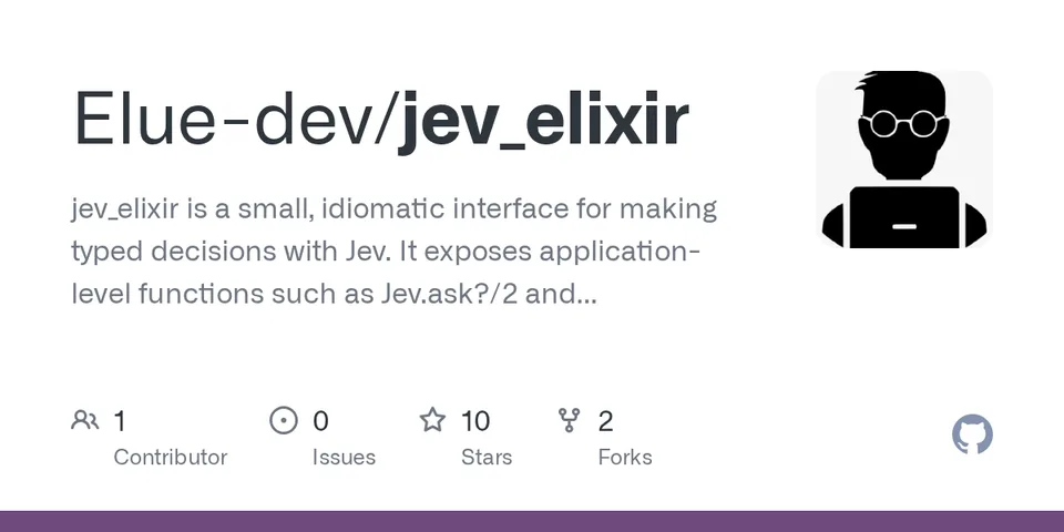 GitHub card for jev_elixir