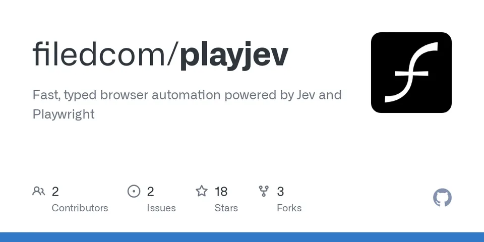 GitHub card for playjev