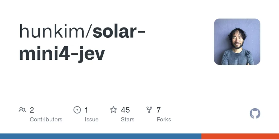 GitHub card for solar-mini4-jev
