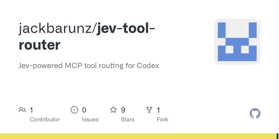 GitHub card for jev-tool-router