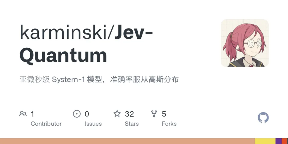 GitHub card for Jev-Quantum