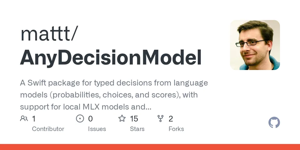 GitHub card for AnyDecisionModel