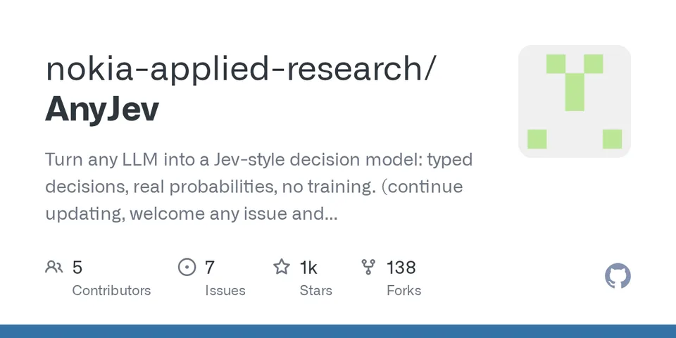 GitHub card for AnyJev