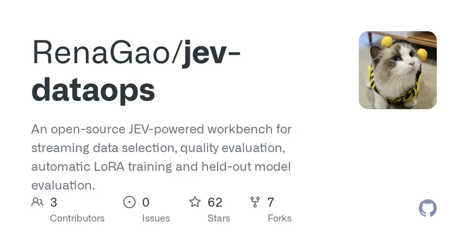 GitHub card for jev-dataops