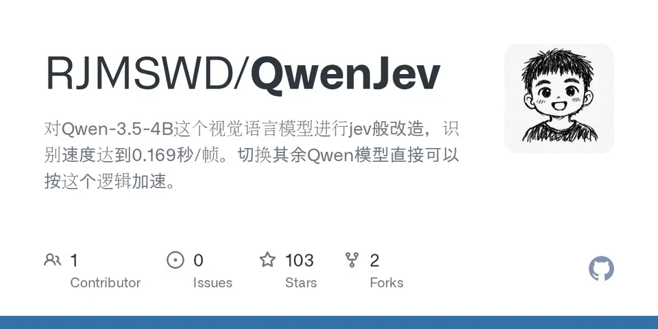 GitHub card for QwenJev