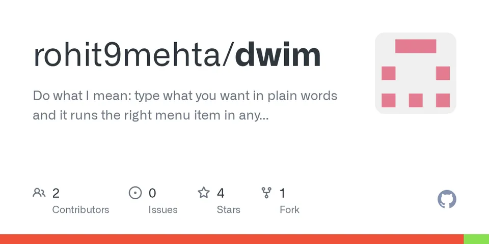 GitHub card for dwim