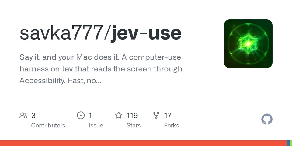 GitHub card for jev-use