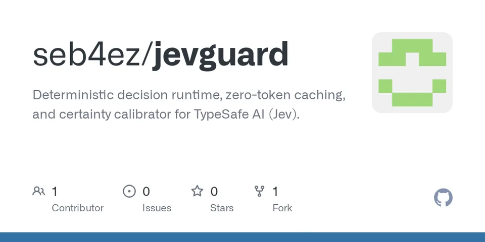 GitHub card for JevGuard