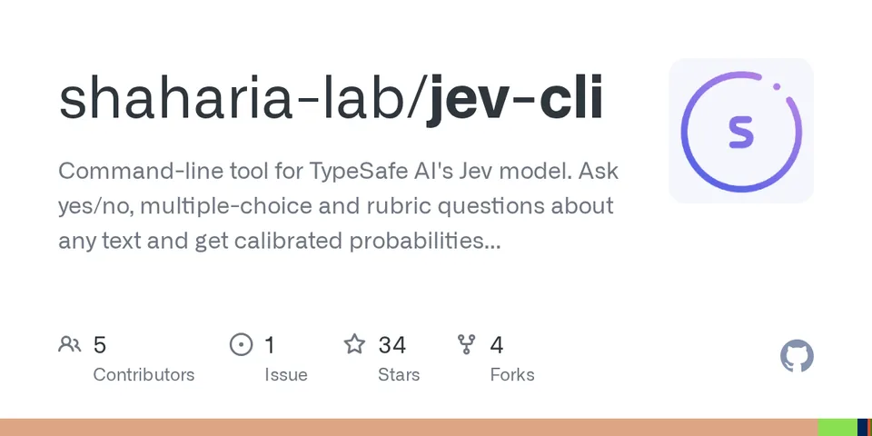 GitHub card for jev-cli