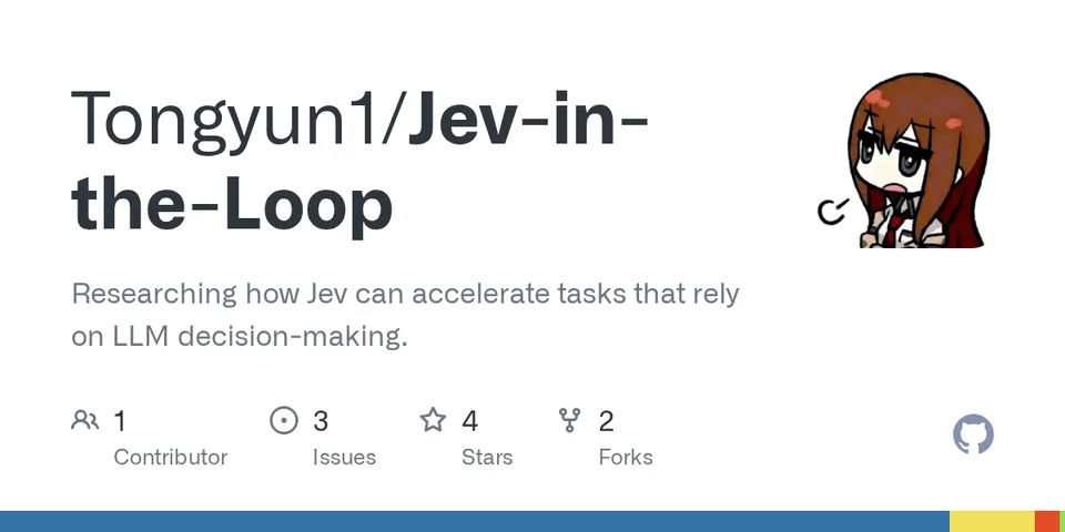 GitHub card for Jev-in-the-Loop