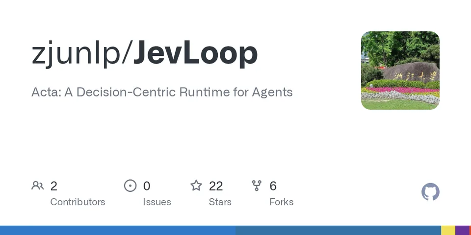 GitHub card for JevLoop